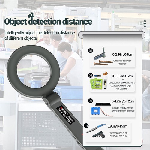 Metal Detector Portable Handheld Airport Security Scanner High Sensitive Tester - Picture 9 of 12