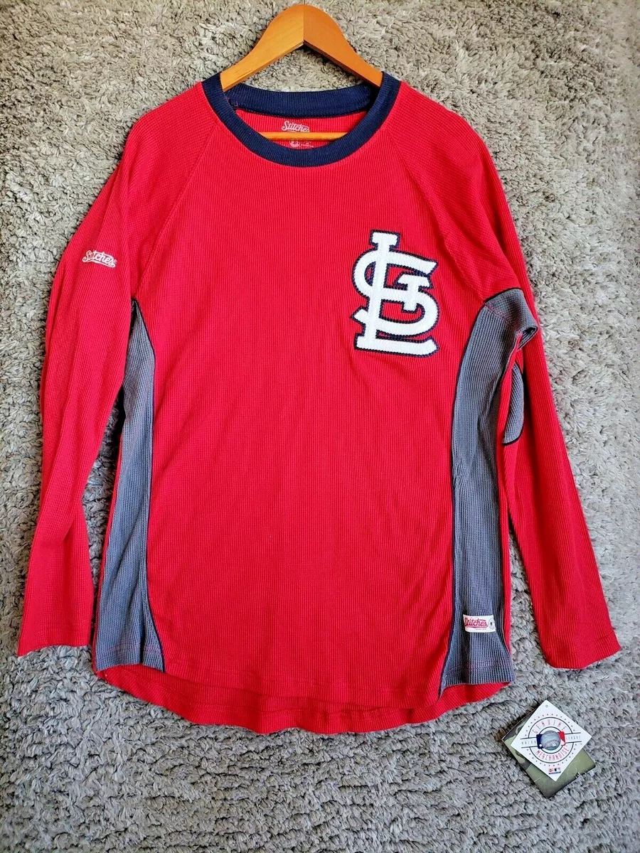 Stitches St Louis Cardinals Long Sleeve Shirt size Medium New NWT