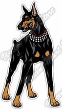 Doberman Pinscher Dog Breed Pet Car Bumper Window Vinyl Sticker Decal 3.2"X6"