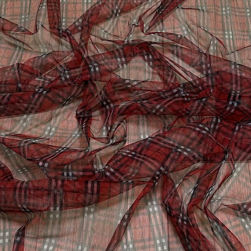 Soft Check Mesh Tulle Net Plaid Fabric Tunic Dress Skirt Curtain Craft Voile DIY - Picture 56 of 62