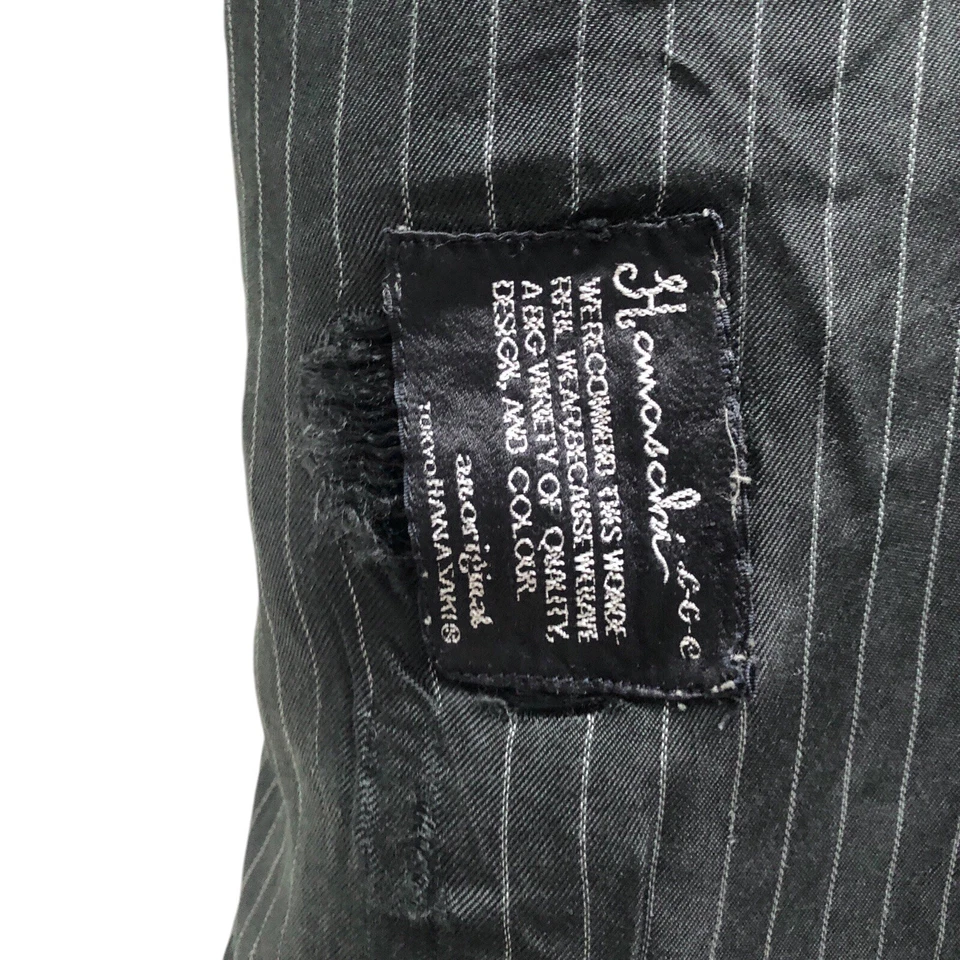 Винтажный 100% HARRIS шерсти пальто - HANASAKI японский Streetwear Тренч Couture - Изображение 3 из 4