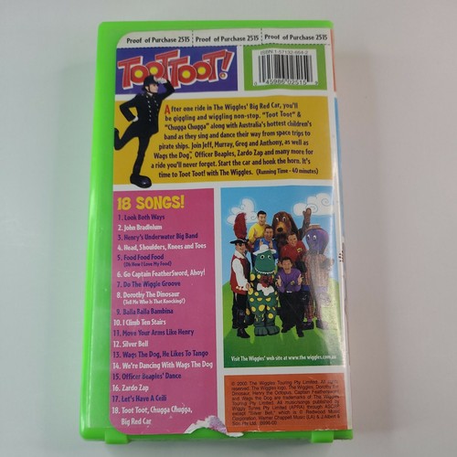 THE WIGGLES Dance Party & TooTTooT VHS Set Clamshell 33 Songs TESTED - Picture 5 of 8