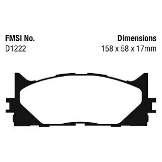 Pastillas de freno delanteras EBC DP41790R Yellowstuff para Toyota Camry 2007-2017 Foto 4 de 4