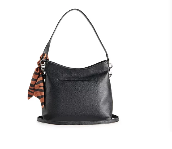 Bolso hobo Dana Buchman Ryker, negro, con bufanda, precio de venta sugerido por el fabricante 59 USD Foto 2 de 4