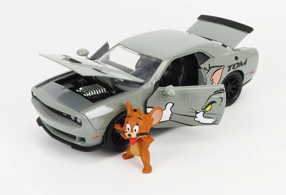 MODELLINO AUTO STATICO DODGE CHALLENGER COUPE 2015 TOM JERRY SCALA 1/24 - Immagine 4 di 4