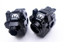 CR Black Differential housing Front + Rear fit Traxxas Slash Rustler 4x4 4WD
