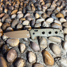 Benchmade 275FE-2 Adamas Green Military Tactics Folding Knife Cru-Wear and G10