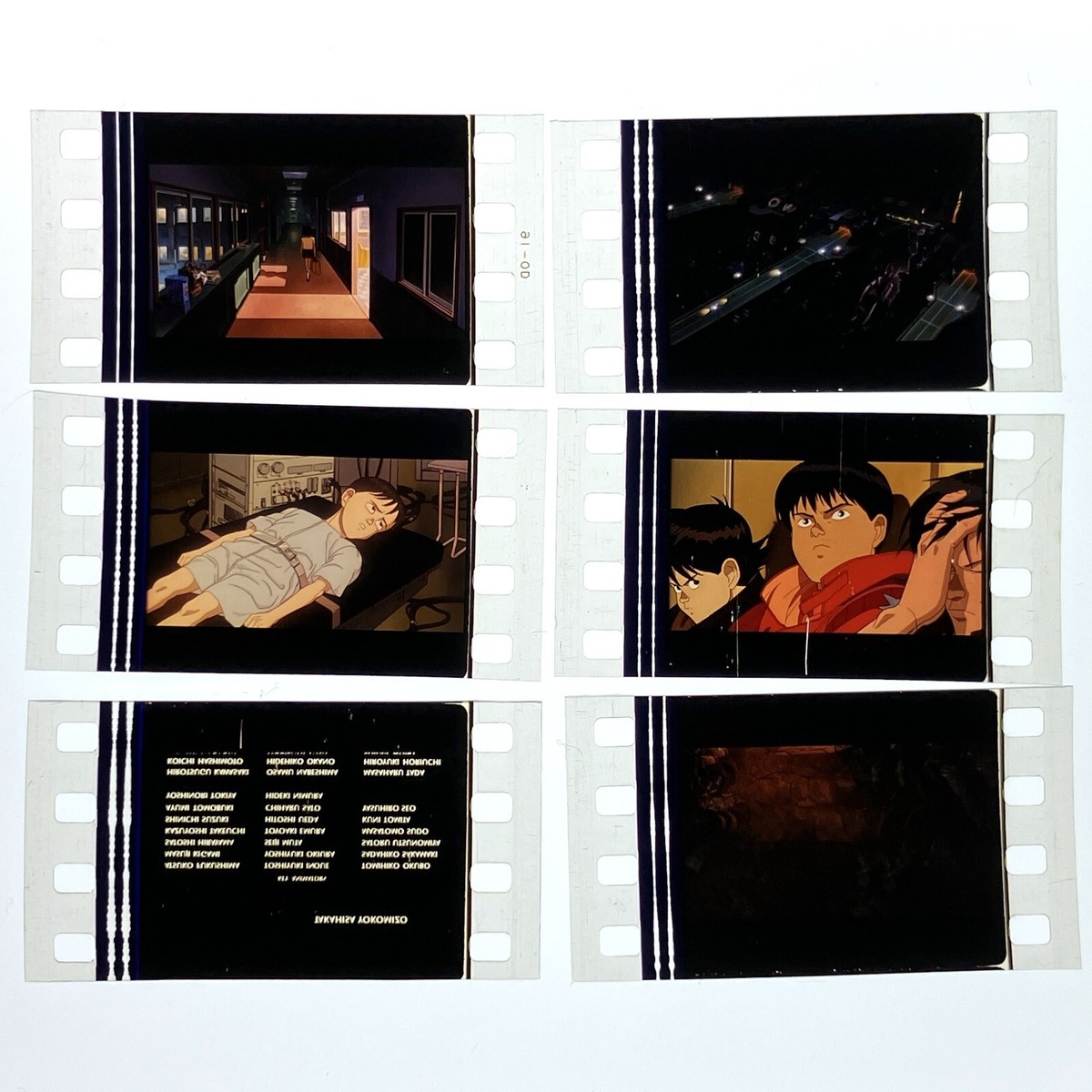 Akira Kaneda Shotaro Credits Single Frame 35mm Film Cell Strip 6pc