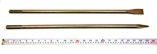 HOTECHE 2PC SDS Max Hammer Chisels Point & Flat 1" x 24" 25 x 600mm 540212