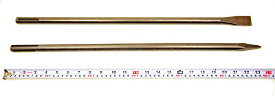 HOTECHE 2PC SDS Max Hammer Chisels Point & Flat 1'' x 24'' 25 x 600mm 540212