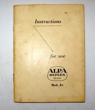 *DE COLECCIÓN* ORIGINAL ALPA REFLEX 6c CÁMARA MANUAL-INGLÉS