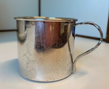 Rogers Silver Plated Baby Cup with Gold Wash  Spoon Handle No Monogram EUC