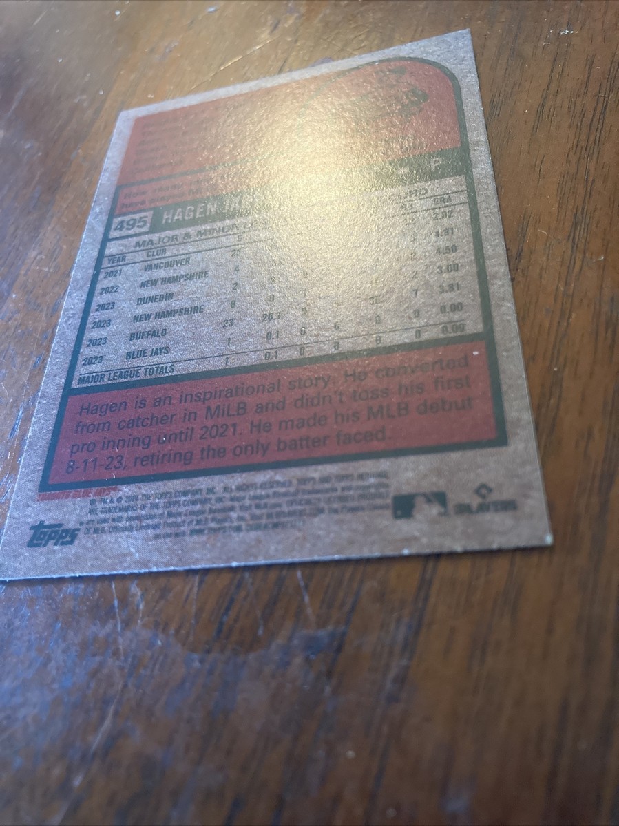 2024 Topps Heritage #495 Hagen Danner RC Flip Stock Variation SSP
