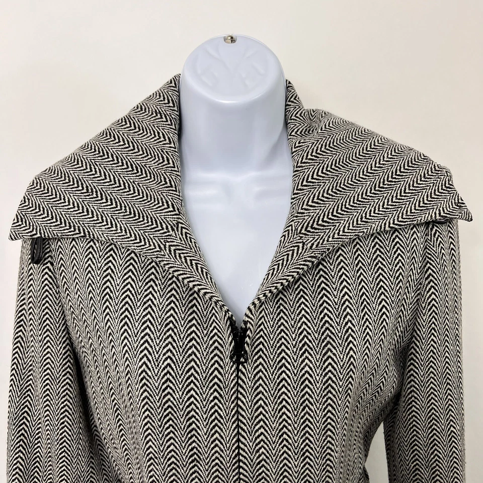 Chaqueta de estudio Georgiou vintage para mujer talla 4 cremallera completa mezcla de lana forrada de colección Foto 2 de 4