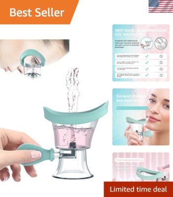 Safe Eye Cleaning Tool with Air Pressure - Silicone Eye Rinse Cup for Cleansing