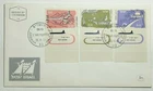 1961 Jerusalem Israel Airmail First Day Cover Tabs Aviation SC #C23, #C25, #C26