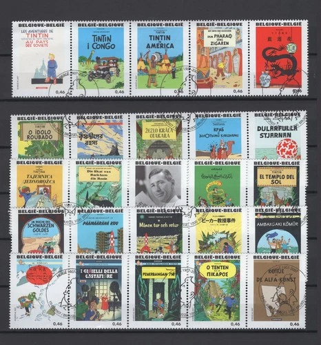 BELGIUM 2007 TINTIN COMICS fine used 3636/3660