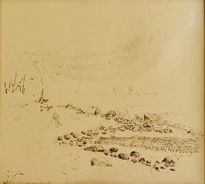 Original Swedish Landscape Artwork  Höst vid Muddern  Dated 1952 Signed