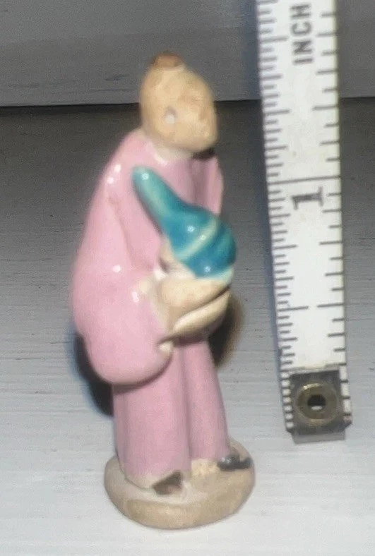 Antiguo Mudman chino. 1 1/2" de alto Foto 2 de 3