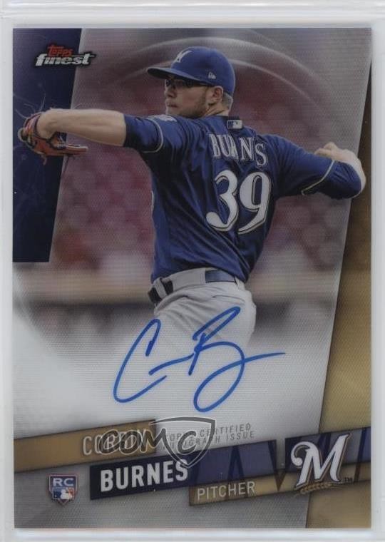 2019 Topps Finest Auto Corbin Burnes #FA-CB Auto rx2
