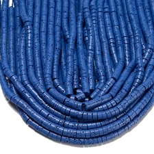 Blue Lava Gemstone Rondelle Heshi Slice 4X2MM 6X3MM Loose Beads (D645)