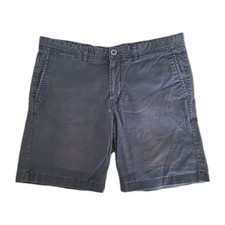 Trenery Shorts Men 38 Navy Blue Chinos Cotton Stretch Mid Rise Walk Casual