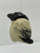 Stoneware/ Clay Handcrafted & Painted Bird 2” Ornament 