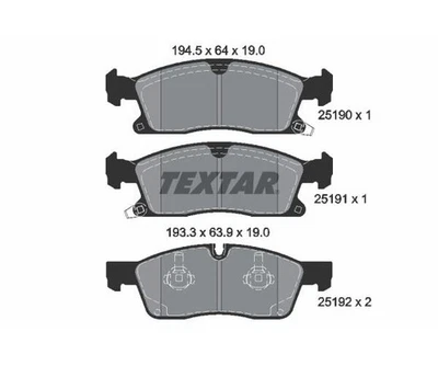 TEXTAR Bremsbelagsatz für JEEP Grand Cherokee IV Dodge Durango Bremse vorne - Bild 1 von 2