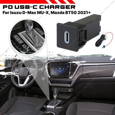 Auto USB-C PD Ladegerät Buchse Steckdose für Isuzu D-Max Mazda BT50 2020-2023