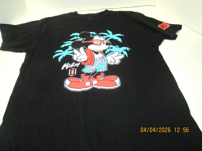 MICKEY MOUSE 1928 T-SHIRT black 100% Cotton "The Original" Disney UNISEX ADULT M