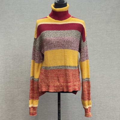 Urban Outfitters Striped Knit Turtleneck Sweater Multicolor Size XS