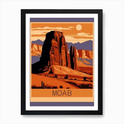 Moab Utah Southwest Kunst Poster Kunst gerahmt Wandbild Poster Leinwanddruck Bild