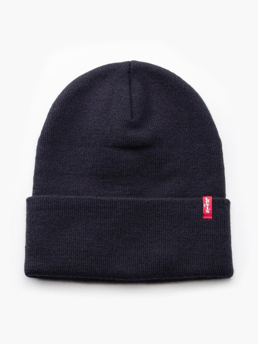 Levi's Slouchy Beanie Hat Navy Blue