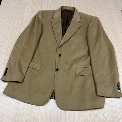 Marshall Fields 100% Cashmere Blazer Sport Coat Camel Brown Soft 44 R Jacket