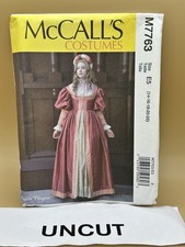 McCall's Pattern Costumes 7763 RenaissanceDress Angela Clayton Sz 14-22 UN FF