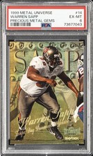 1999 METAL UNIVERSE PRECIOUS METAL GEMS #14 WARREN SAPP 15/50 PSA 6