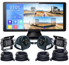 1080P 10" Quad Monitor 360  Parking System DVR backup HD Cameras For Truck RV