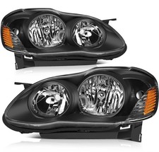For Toyota For Corolla 2003-2008 Headlights Assembly Pair Black Housing Headlamp For Toyota For Corolla 2003-2008 Headlights Assembly Pair Black Housing Headlamp