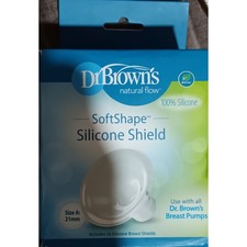 Dr. Brown's Natural Flow SoftShape Silicone Shields for Breast Pump Size A 21mm