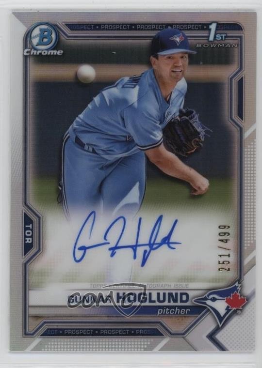 2021 Bowman Draft Chrome Pick Refractor 251/499 Gunnar Hoglund #CDA-GH Auto 0l44