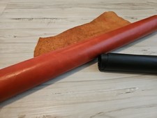 3-4oz RUSSET ORANGE ANILINE SEMI DISTRESSED LEATHER HIDE PANEL,SHEET,SQUARE, 18 