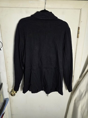 Laura Ashley Women's Plus Size 2X Black Full Zip Sweatshirt - Picture 2 of 7