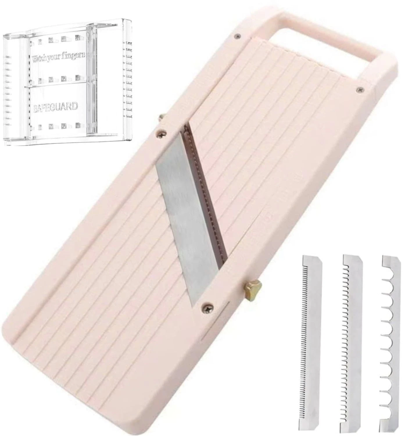 Professional Mandoline Slicer for Kitchen, Wide Vegetable Cutter with 4 Stain...