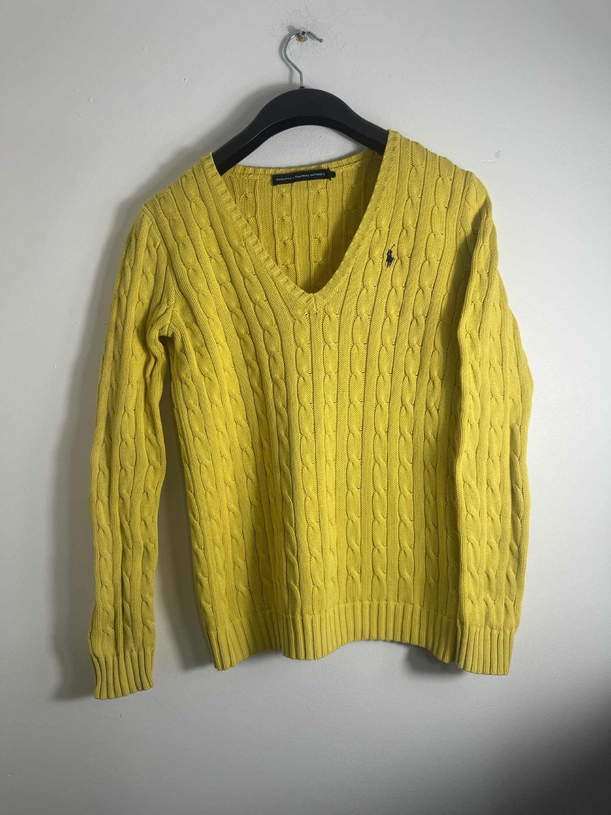 Women’s Polo Ralph Lauren Vintage Wool V Neck Pull Over Knitted Piece A1 0550