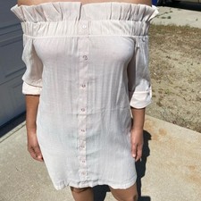 NWT MINKPINK Business Class off shoulder dress XS