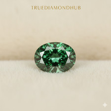 AAA+ 2 Ct Green Color Oval Cut D Grade VVS1 Lab Grown Certified Diamond