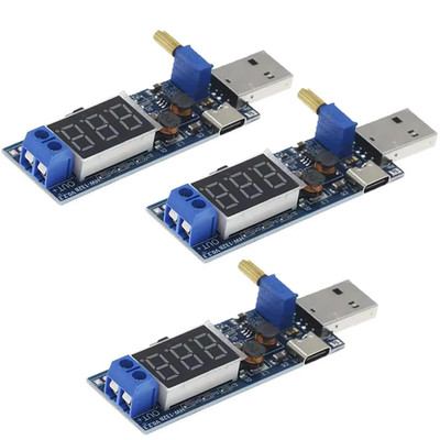 3 Stücke DC-DC Step Up Down Power Supply Modul, USB 5V bis 3.3V/9V 12V 24V