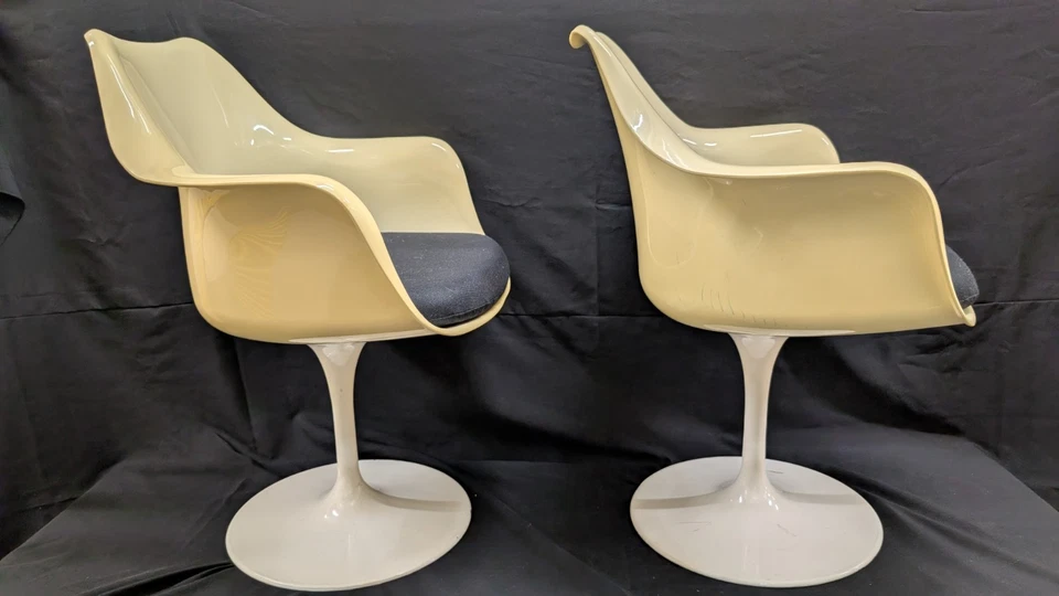 2 sillas vintage estilo tulipán Drudi de Rudi Bonzanini mediados de siglo retro Italia Foto 3 de 4