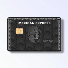 Mexican Express Black Credit Card Sticker Debit Card Skin Cover