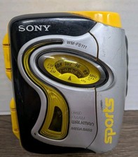 Sony WalkMan WM-FS111 FM/AM Mega Bass Cassette Player For PARTS/REPAIR No Tape